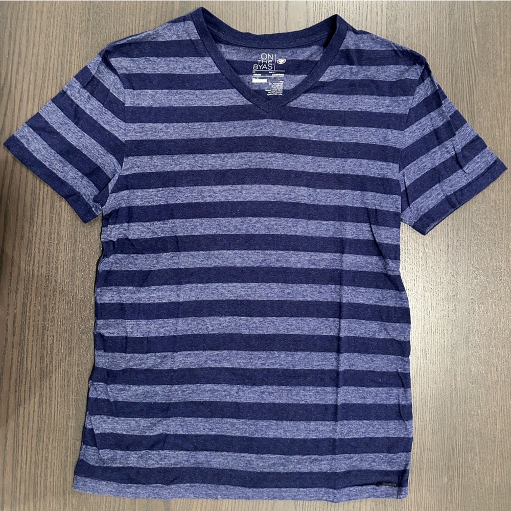 On The Byas Purple Striped Tee